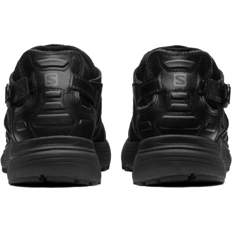 Black Salomon Techsonic Leather Advanced Men's Sneakers | PH 04678M